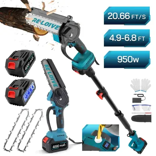 RELOIVE 2-in-1 Cordless Pole Saw & 6