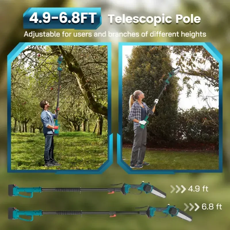 RELOIVE 2-in-1 Cordless Pole Saw & 6