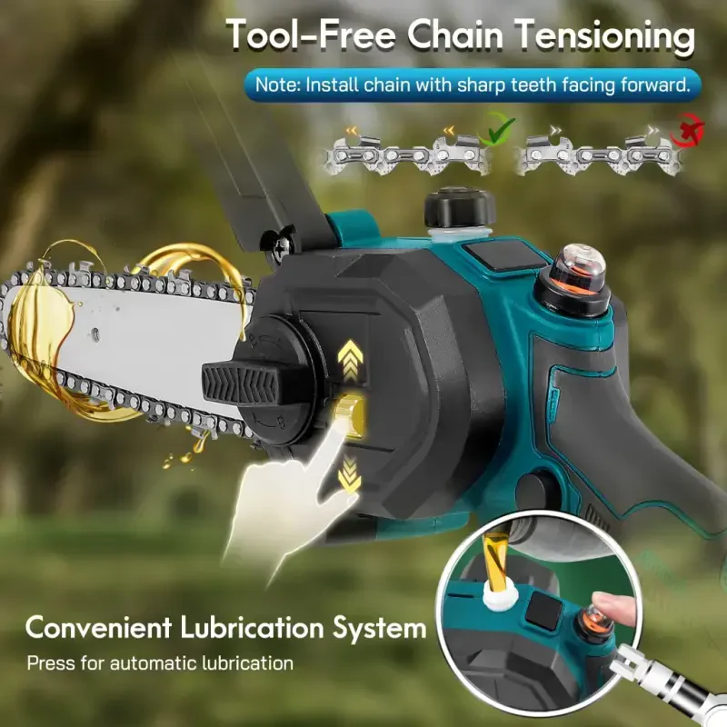 RELOIVE 2-in-1 Cordless Pole Saw & 6