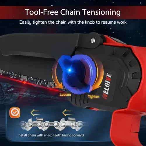 RELOIVE 2-IN-1 Cordless Pole Saw & 6