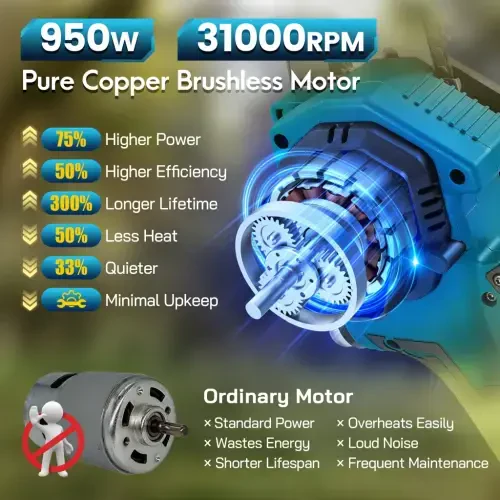 RELOIVE 2-in-1 Cordless Pole Saw & 6