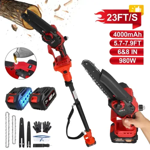 RELOIVE 2 IN 1 Cordless Pole Saw & 6
