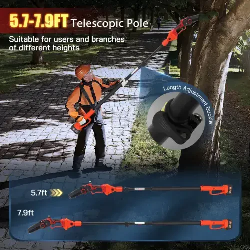 RELOIVE 2 IN 1 Cordless Pole Saw & 6