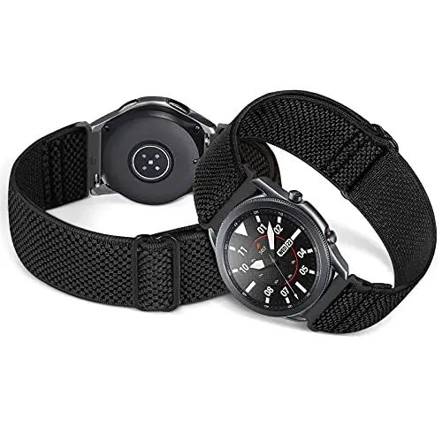 Relting Compatible with 16mm 18mm 19mm 20mm 22mm 24mm Watch Bands Quick Release Replacement Wristband,Adjustable Stretchy Nylon Solo Loop Straps Fabric Braided Sport Elastic Bands for Men Women - 4