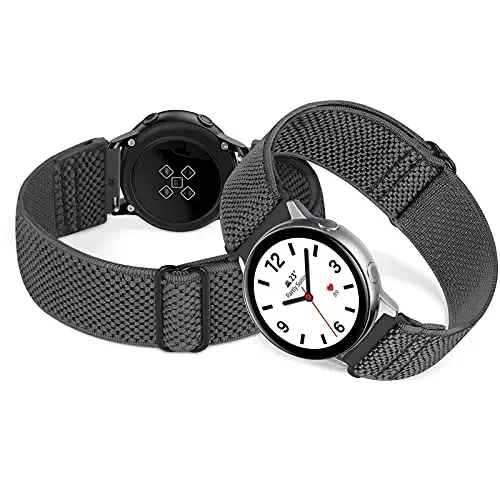 Relting Compatible with 16mm 18mm 19mm 20mm 22mm 24mm Watch Bands Quick Release Replacement Wristband,Adjustable Stretchy Nylon Solo Loop Straps Fabric Braided Sport Elastic Bands for Men Women - 5