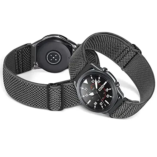 Relting Compatible with 16mm 18mm 19mm 20mm 22mm 24mm Watch Bands Quick Release Replacement Wristband,Adjustable Stretchy Nylon Solo Loop Straps Fabric Braided Sport Elastic Bands for Men Women - 4