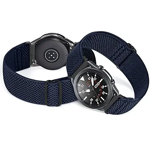 Relting Compatible with 16mm 18mm 19mm 20mm 22mm 24mm Watch Bands Quick Release Replacement Wristband,Adjustable Stretchy Nylon Solo Loop Straps Fabric Braided Sport Elastic Bands for Men Women - 5