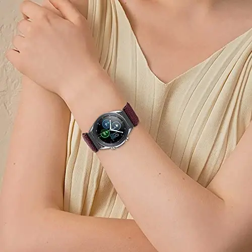 Relting Compatible with 16mm 18mm 19mm 20mm 22mm 24mm Watch Bands Quick Release Replacement Wristband,Adjustable Stretchy Nylon Solo Loop Straps Fabric Braided Sport Elastic Bands for Men Women - 6