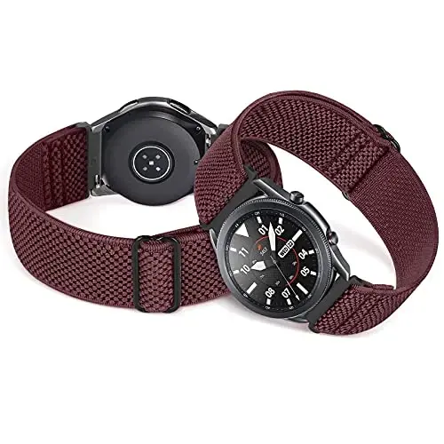 Relting Compatible with 16mm 18mm 19mm 20mm 22mm 24mm Watch Bands Quick Release Replacement Wristband,Adjustable Stretchy Nylon Solo Loop Straps Fabric Braided Sport Elastic Bands for Men Women - 5