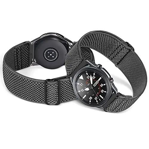 Relting Compatible with 16mm 18mm 19mm 20mm 22mm 24mm Watch Bands Quick Release Replacement Wristband,Adjustable Stretchy Nylon Solo Loop Straps Fabric Braided Sport Elastic Bands for Men Women - 4