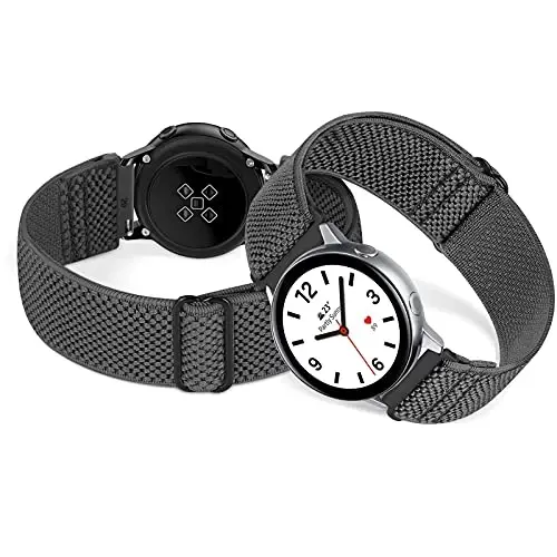 Relting Compatible with 16mm 18mm 19mm 20mm 22mm 24mm Watch Bands Quick Release Replacement Wristband,Adjustable Stretchy Nylon Solo Loop Straps Fabric Braided Sport Elastic Bands for Men Women - 6