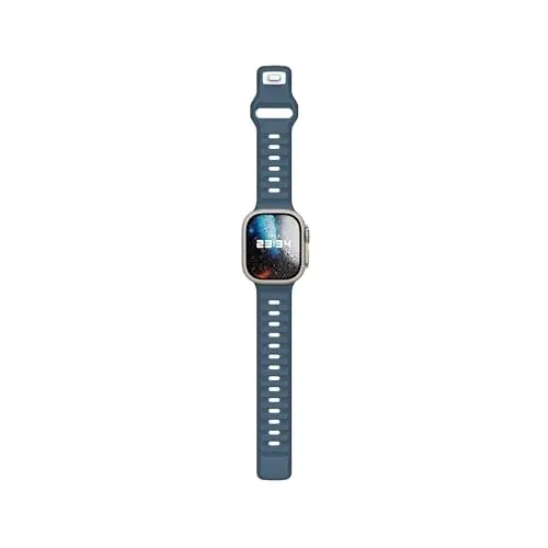 Ремешок DONEGANI UC2 для Apple Watch женский мужской SE Ultra 2 40 мм 44 мм 46 мм 42 мм 45 мм 41 мм 38 мм 49 мм Серия 11 10 9 8 7 6 5 4 3 Спортивный ремешок iWatch силиконовый, темно-синий/белый - 5