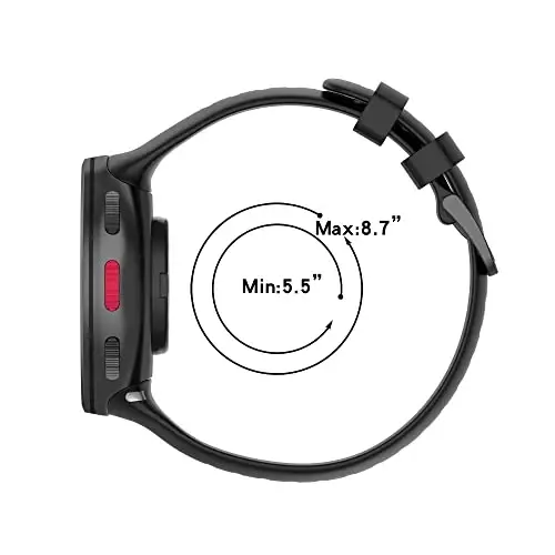 Ремешок, совместимый с Polar Vantage V2, мягкий регулируемый силиконовый сменный браслет для умных часов Polar Vantage V2 - 6