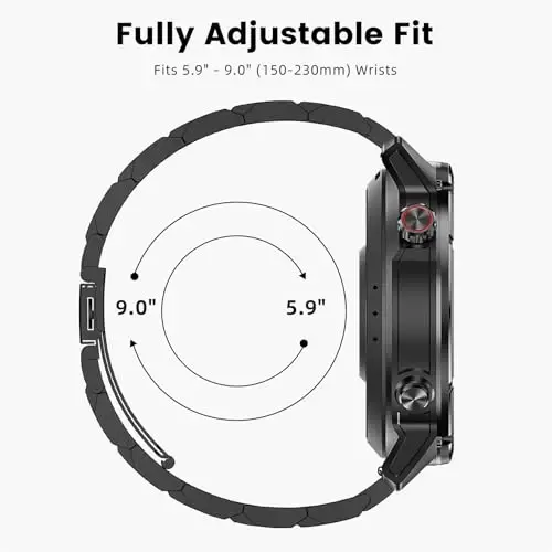 Ремешок WalkerFit 22 мм для смарт-часов, для CARBINOX Blaze/Edge/Vortex, совместим с AMAZTIM M2/T3/M3 Ultra/M3/T2/M3E, спортивные сменные ремешки, регулируемый браслет, мужской ремешок для смарт-часов, 2 шт. - 4