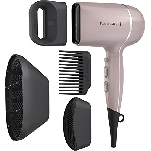 Remington Pro Wet2style Hair Dryer, With Ionic & Ceramic Drying Technology, Mauve, 1875 Watts of Drying Power - 1