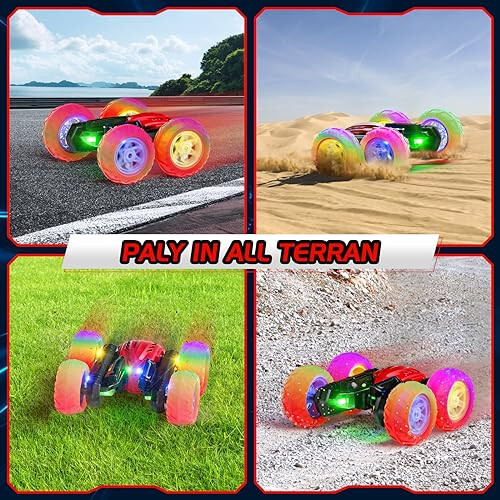 Remote Control Car RC Cars, 360°Rotating RC Race Car Toy with Headlight Wheel Light, 2.4Ghz Double-Side Roll 4WD Rock Crawler, Birthday Gifts for Boys Girls Age 3+ Year Old Kids Toys (Red) - 12