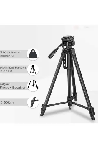 Remote Control Tripod 155 Camera Phone Tripod Professional 1.5m Level Tripod-8830 - 3