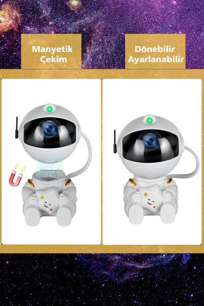 Remote Controlled Astronaut Night Light Starry Kids Room Projection Baby And Child Lighting - 4