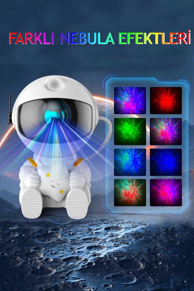 Remote Controlled Astronaut Night Light Starry Kids Room Projection Baby And Child Lighting - 6