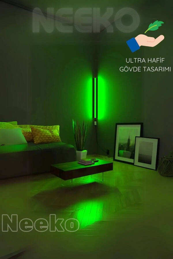 Remote Controlled Corner Rgb Led Table Lamp Sconce Night Light - 2