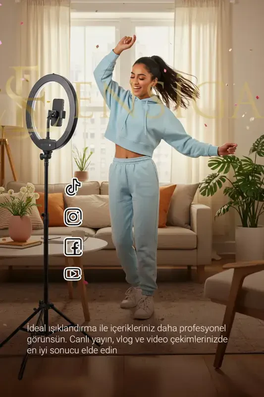 Remote Controlled Youtuber Tiktok Shooting Lighted Phone Holder Makeup Light Ring Light 10 Inch + 2.1 M Tripod-REMOTE CONTROLLED 10 BLACK - 7