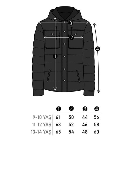 Removable Hooded Boys' Puffer Jacket - 6