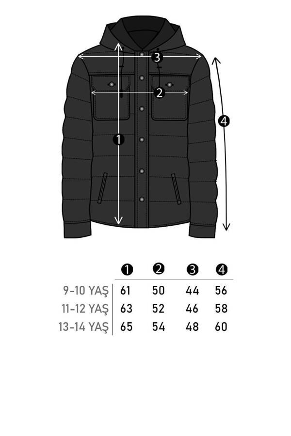 Removable Hooded Boys' Puffer Jacket - 36