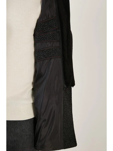 Removable Hooded Brushed Slim Fit Wool Coat 5841013 - 5