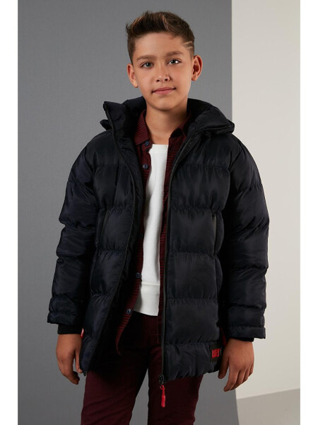 Removable Hooded Puffer Jacket with Fleece Lining 5763038 - 8