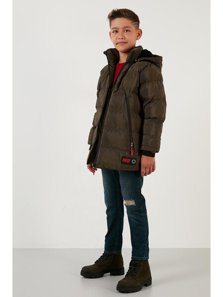 Removable Hooded Puffer Jacket with Fleece Lining 5763038 - 8