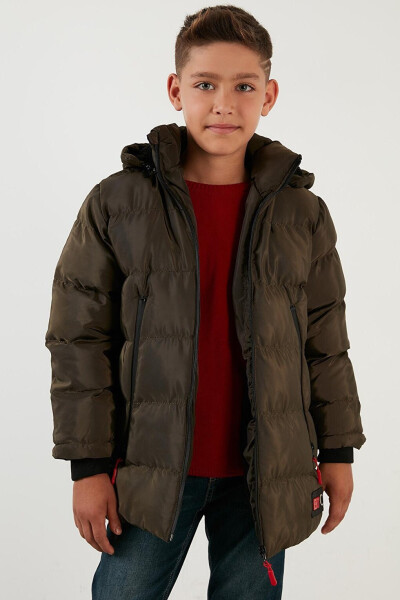 Removable Hooded Puffer Jacket with Fleece Lining 5763038 - 19