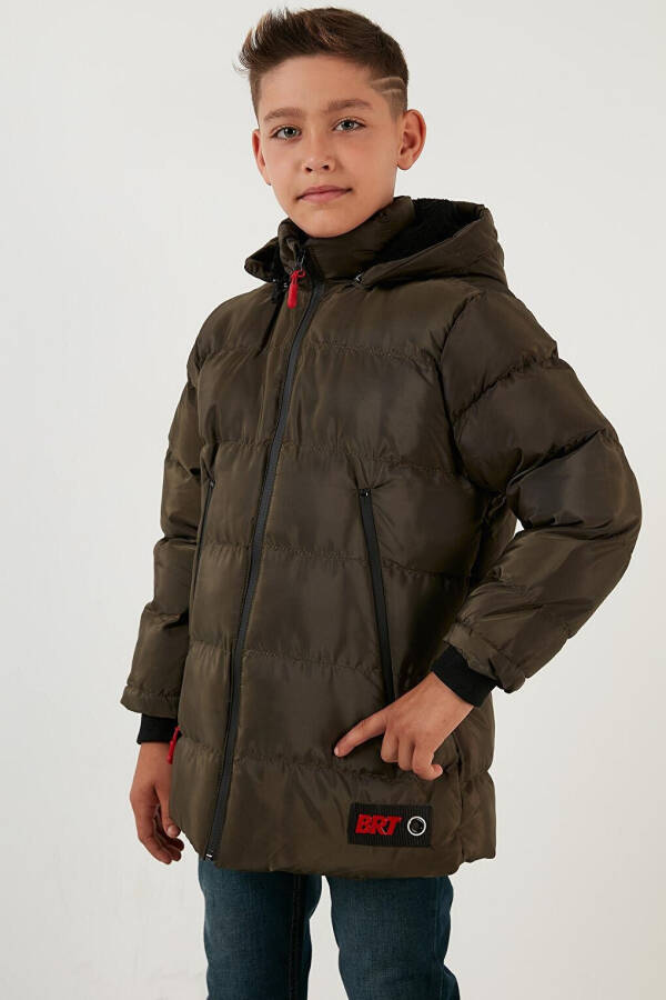 Removable Hooded Puffer Jacket with Fleece Lining 5763038 - 20