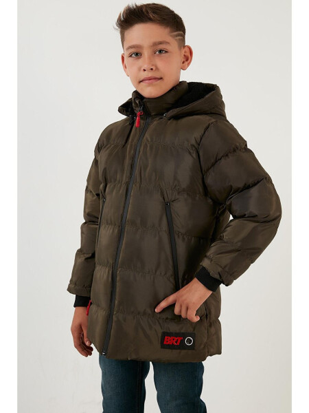 Removable Hooded Puffer Jacket with Fleece Lining 5763038 - 9