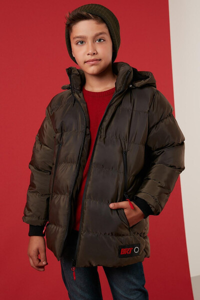 Removable Hooded Puffer Jacket with Fleece Lining 5763038 - 11