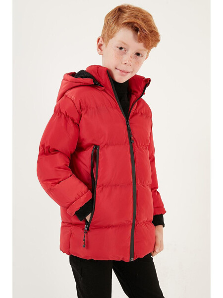 Removable Hooded Puffer Jacket with Fleece Lining 5763038 - 8