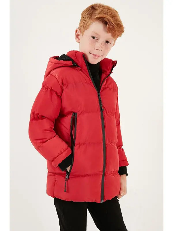 Removable Hooded Puffer Jacket with Fleece Lining 5763038 - 3