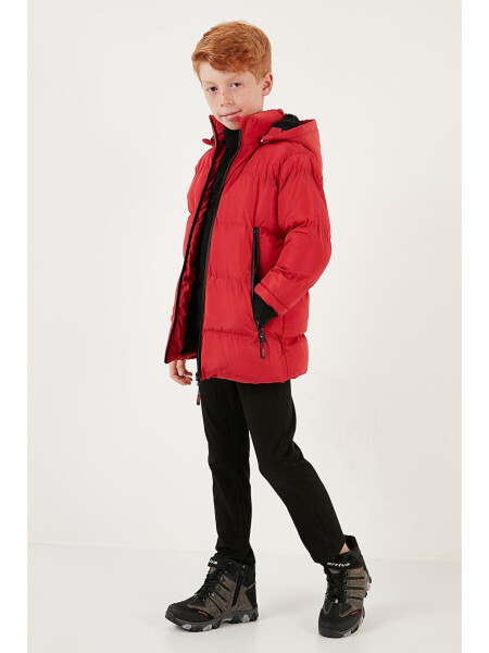 Removable Hooded Puffer Jacket with Fleece Lining 5763038 - 8