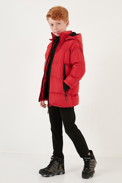 Removable Hooded Puffer Jacket with Fleece Lining 5763038 - 13