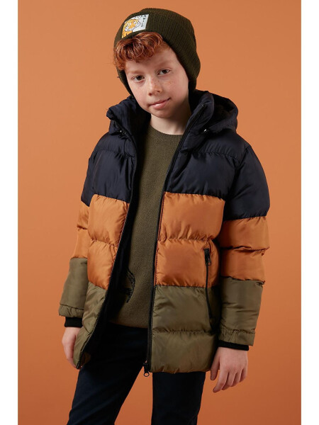 Removable Hooded Puffer Jacket with Plush Lining 57611967 