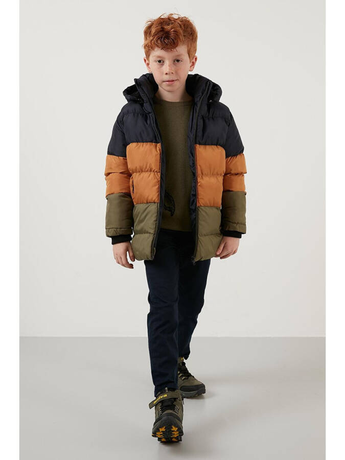 Removable Hooded Puffer Jacket with Plush Lining 57611967 - 2