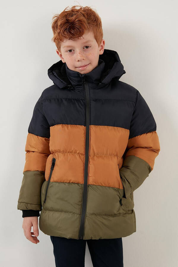 Removable Hooded Puffer Jacket with Plush Lining 57611967 - 13