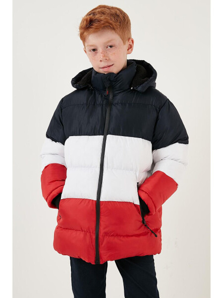 Removable Hooded Puffer Jacket with Plush Lining 57611967 