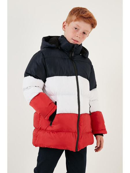 Removable Hooded Puffer Jacket with Plush Lining 57611967 - 4