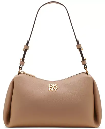 Remy Top Zip Shoulder Bag - Cappucino - 1