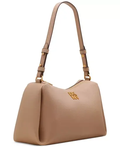 Remy Top Zip Shoulder Bag - Cappucino - 3