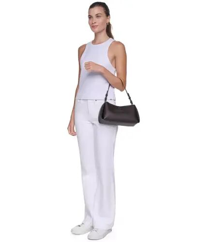 Remy Top Zip Shoulder Bag - Coffee Bean - 6