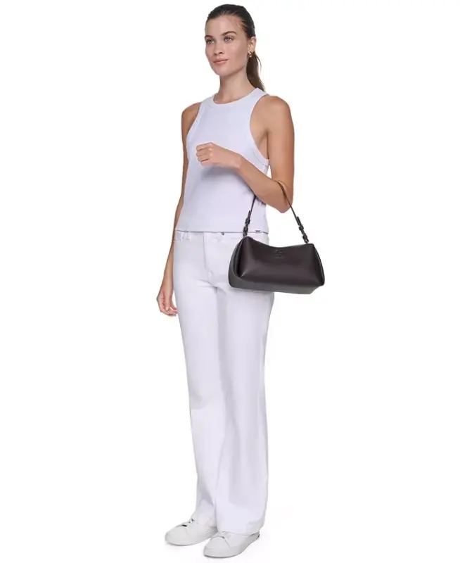 Remy Top Zip Shoulder Bag - Coffee Bean - 6