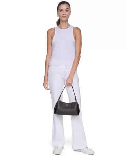 Remy Top Zip Shoulder Bag - Coffee Bean - 7