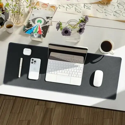 Reniteco chidamli tikilgan qirralari, sirpanmaydigan rezina asosli, silliq sirtli sichqoncha, uy ofisi o'yinlari uchun stol pedi, 27.5