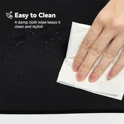 Reniteco Durable tikilgan qirralari, sirpanmaydigan kauchuk asosli katta o'yin sichqonchasi, uy ofisida o'yin uchun katta kompyuter klaviatura sichqonchasi, 27,6''x11,8''x0,12'', qora - 6